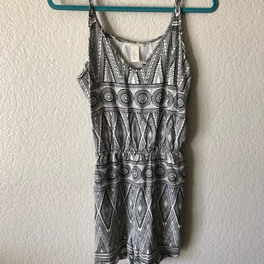 NWOT Black & White Romper
